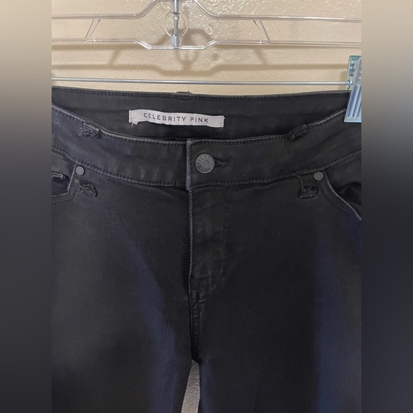 ✨Celebrity Pink Mid Rise Ankle Skinny Black Jeans Size 9/29 - Picture 2 of 12